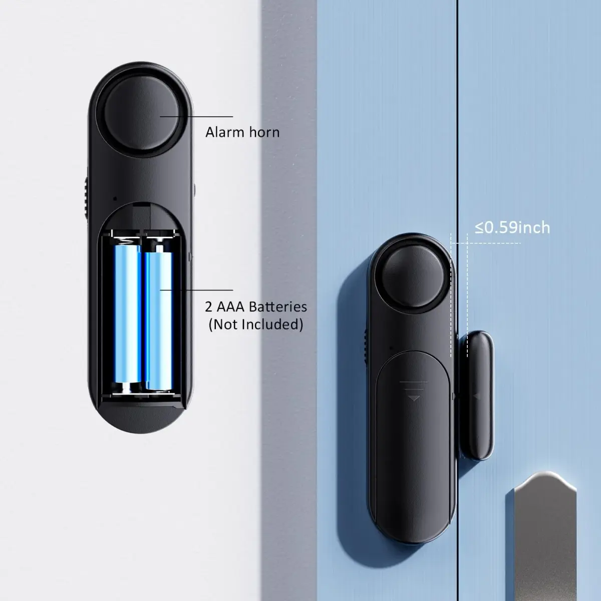 METAK Wireless Door and Window Alarm 2-Pack | 120dB Loud Alert with Remote Control - view 3