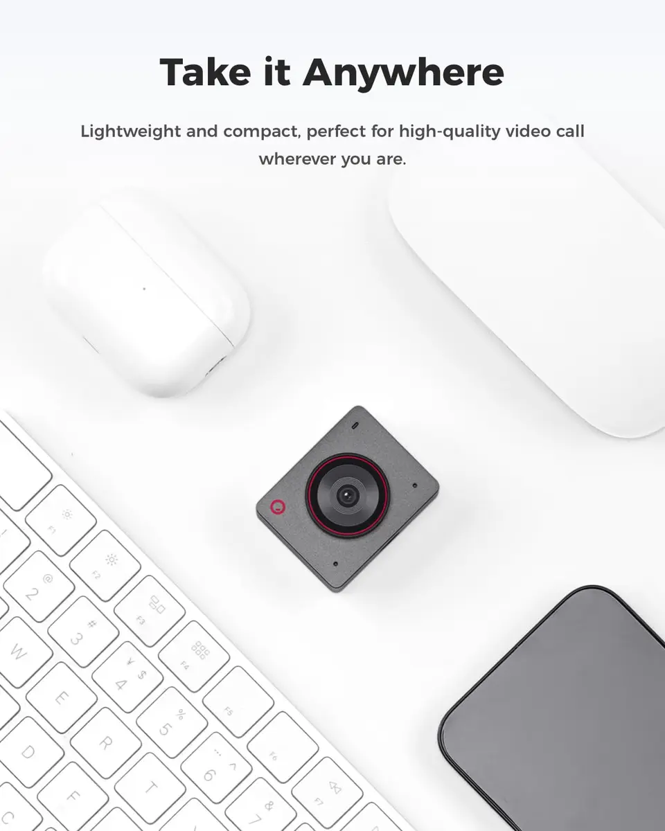 OBSBOT Meet 2-4K Webcam for PC with 1/2" Sensor, AI Framing & Autofocus | 4K Clarity, AI Features, Compact Design - view 8