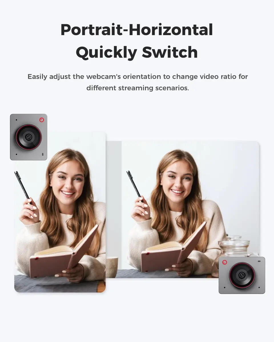OBSBOT Meet 2-4K Webcam for PC with 1/2" Sensor, AI Framing & Autofocus | 4K Clarity, AI Features, Compact Design - view 9