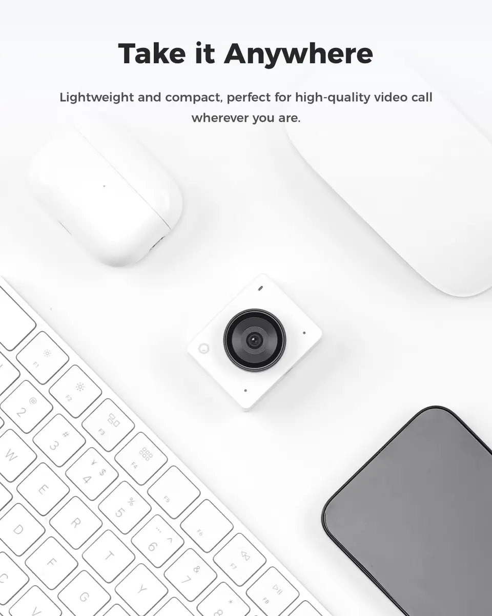 OBSBOT Meet 2-4K Webcam for PC with 1/2" Sensor, AI Framing & Autofocus | 4K Clarity, AI Features, Compact Design - view 6