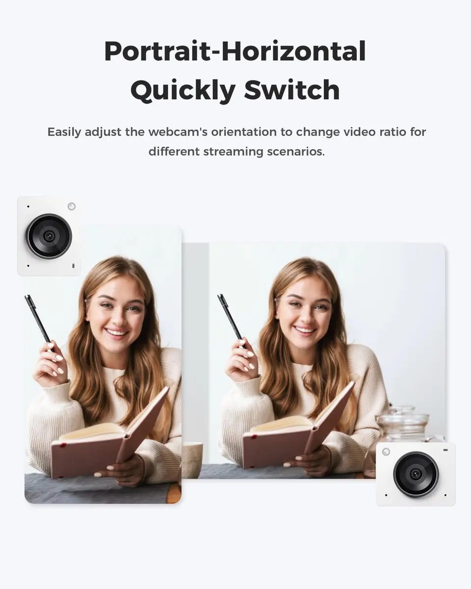 OBSBOT Meet 2-4K Webcam for PC with 1/2" Sensor, AI Framing & Autofocus | 4K Clarity, AI Features, Compact Design - view 9