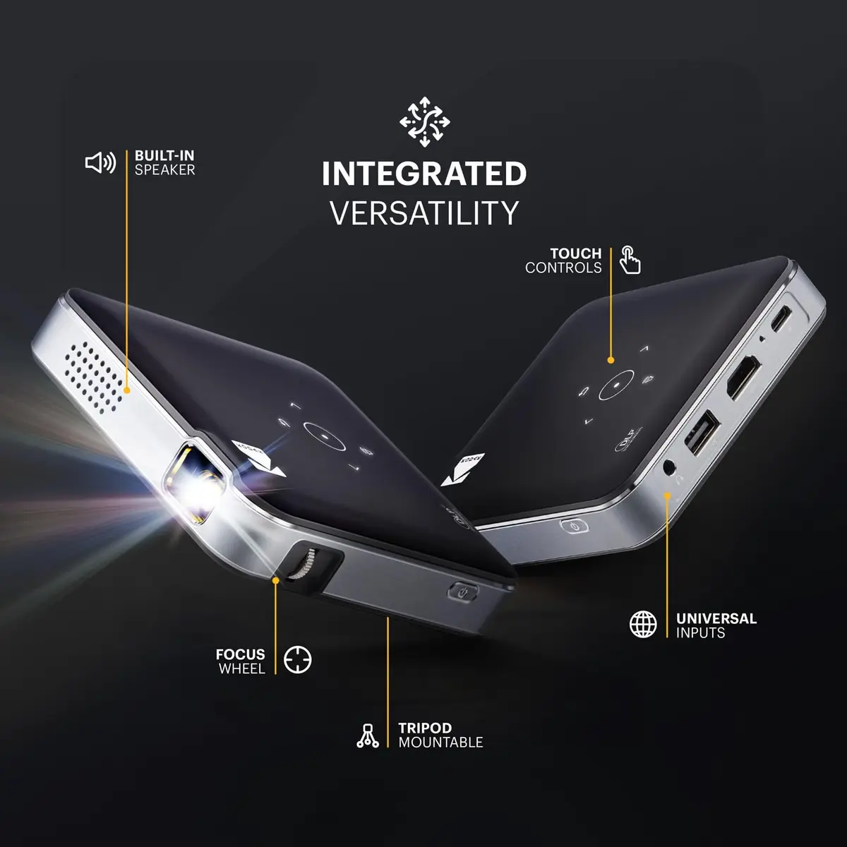 KODAK Luma 150 Portable Mini Projector | Battery Powered, 150" Screen, Built-in Speaker - view 2