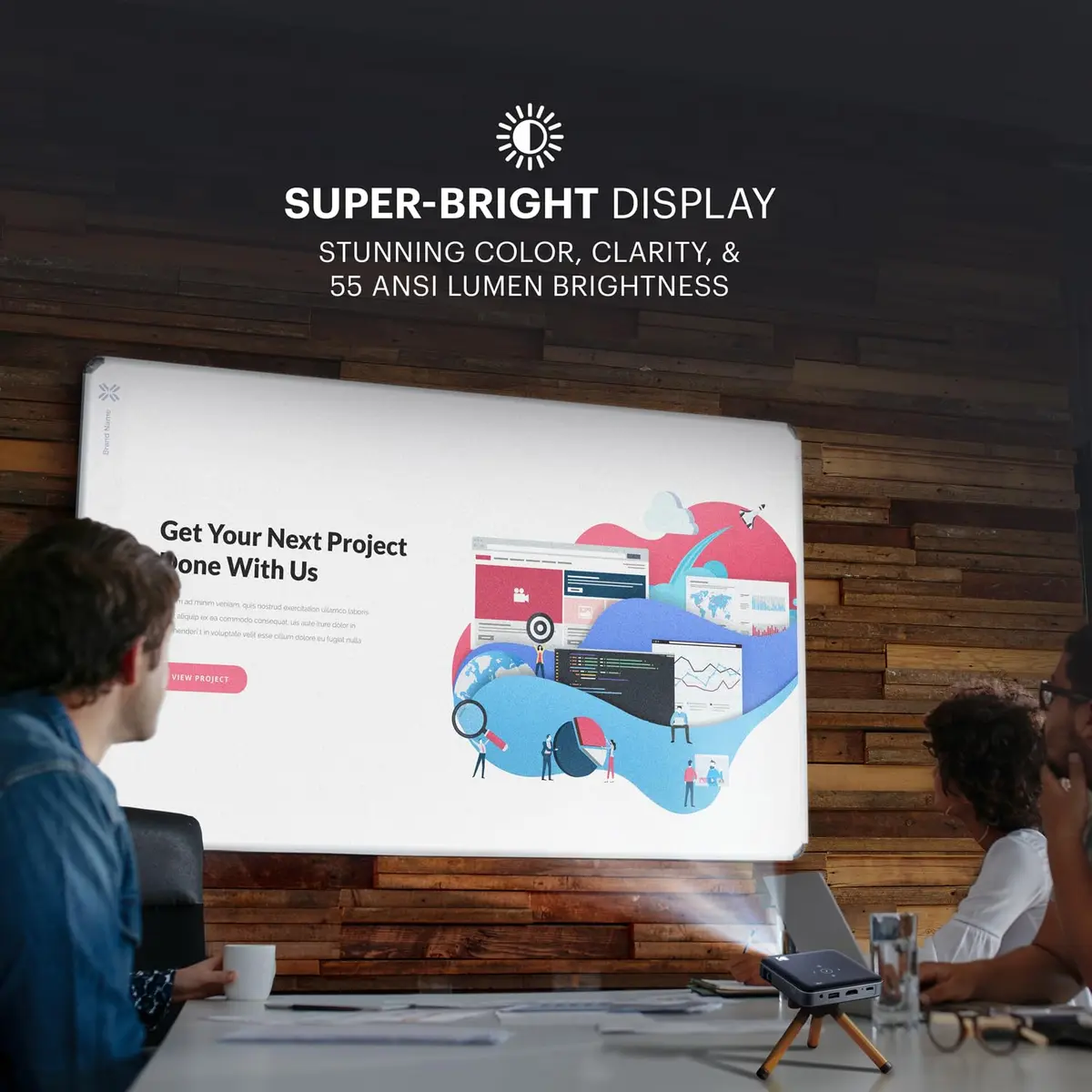 KODAK Luma 150 Portable Mini Projector | Battery Powered, 150" Screen, Built-in Speaker - view 3