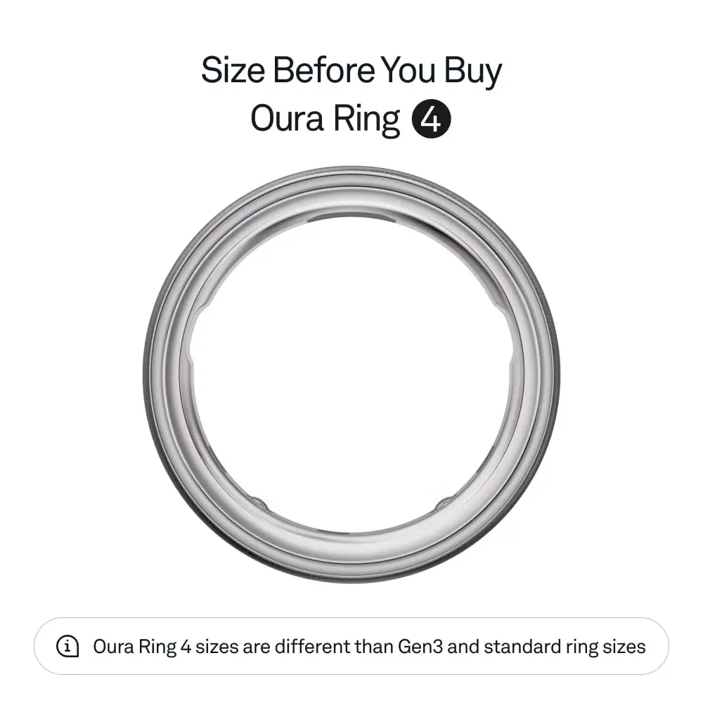 Oura Ring 4 Brushed Silver Size 6 | Smart Ring for Sleep, Activity, Women’s Health, AI Advisor - view 2