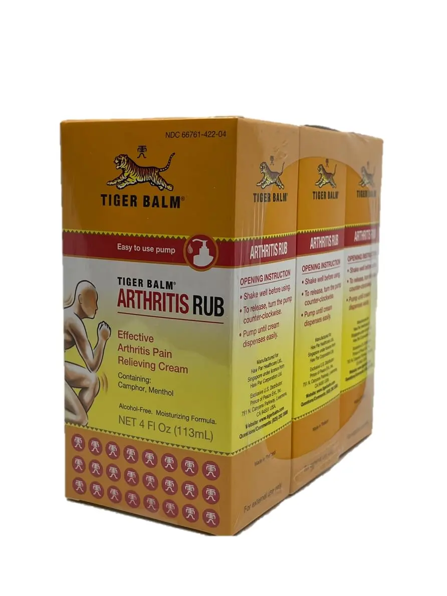 Tiger Balm Arthritis Rub 3-Pack | Fast-Acting Herbal Joint Pain Relief (70-120 chars) - main product image