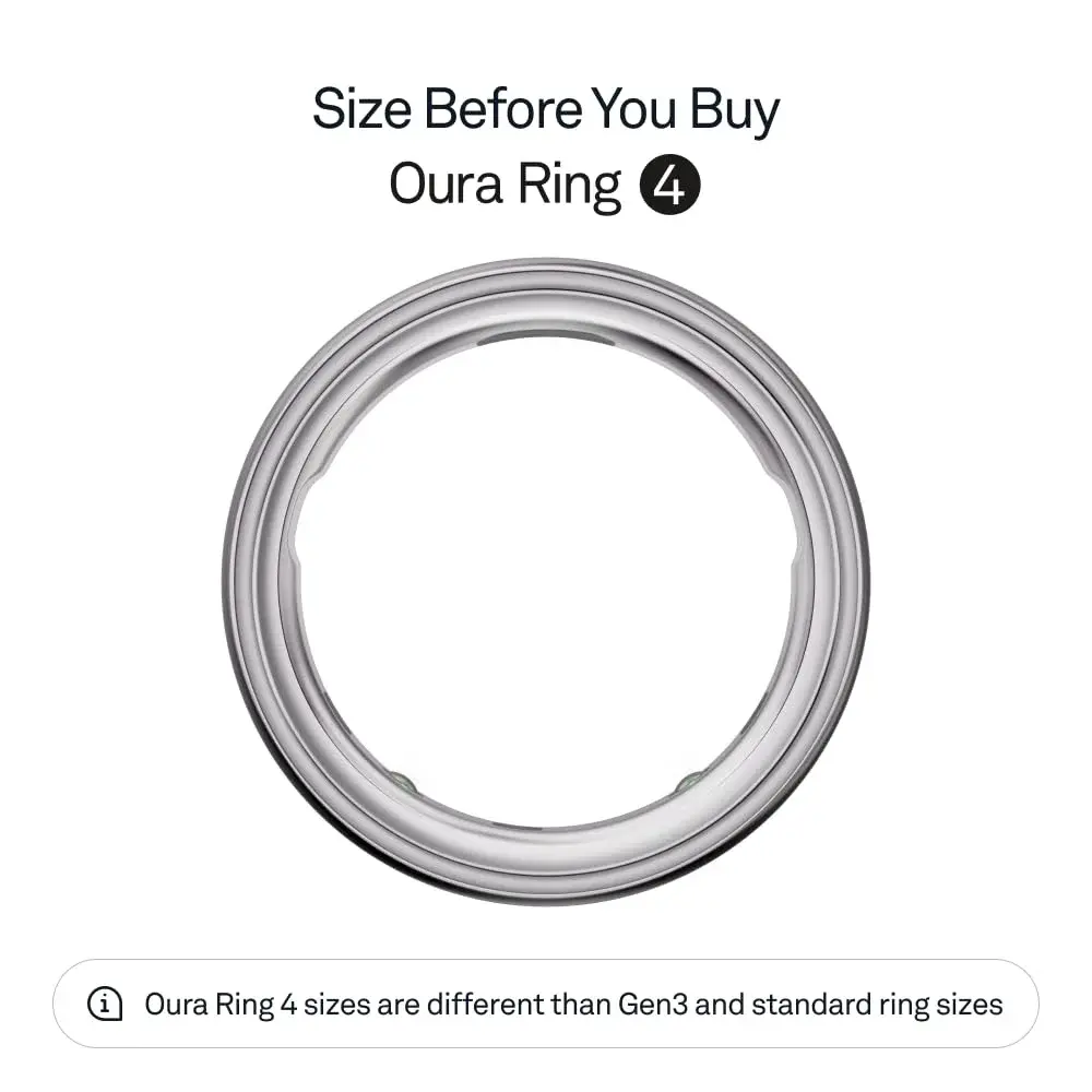 OURA Ring 4 Smart Ring - Silver, Size 10 | Tracks Sleep, Activity, Women's Health, AI Advisor, 5-8 Day Battery - view 2