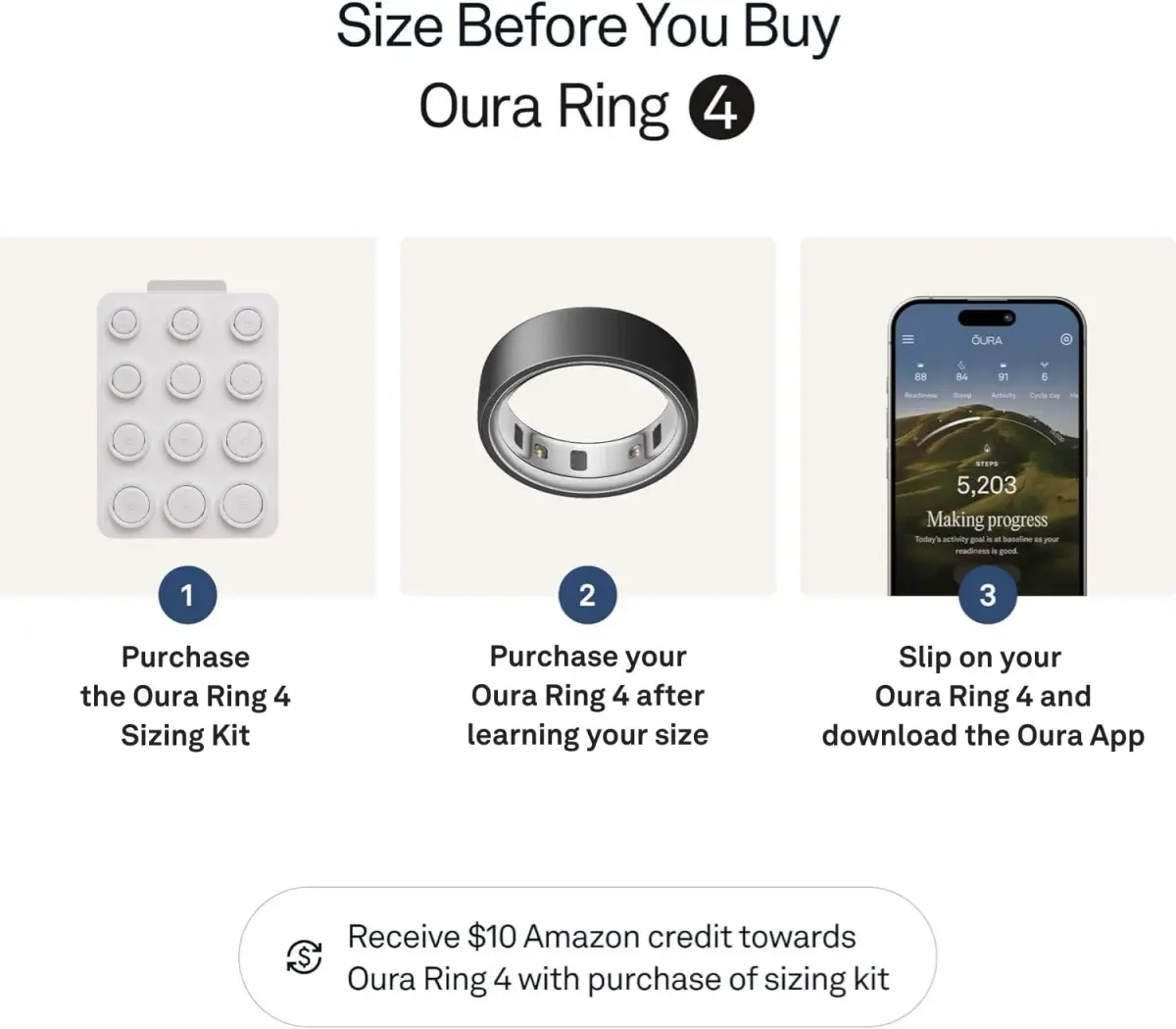 OURA Ring 4 Stealth Size 7 | Smart Ring for Sleep, Activity, Women’s Health, AI Advisor - view 3