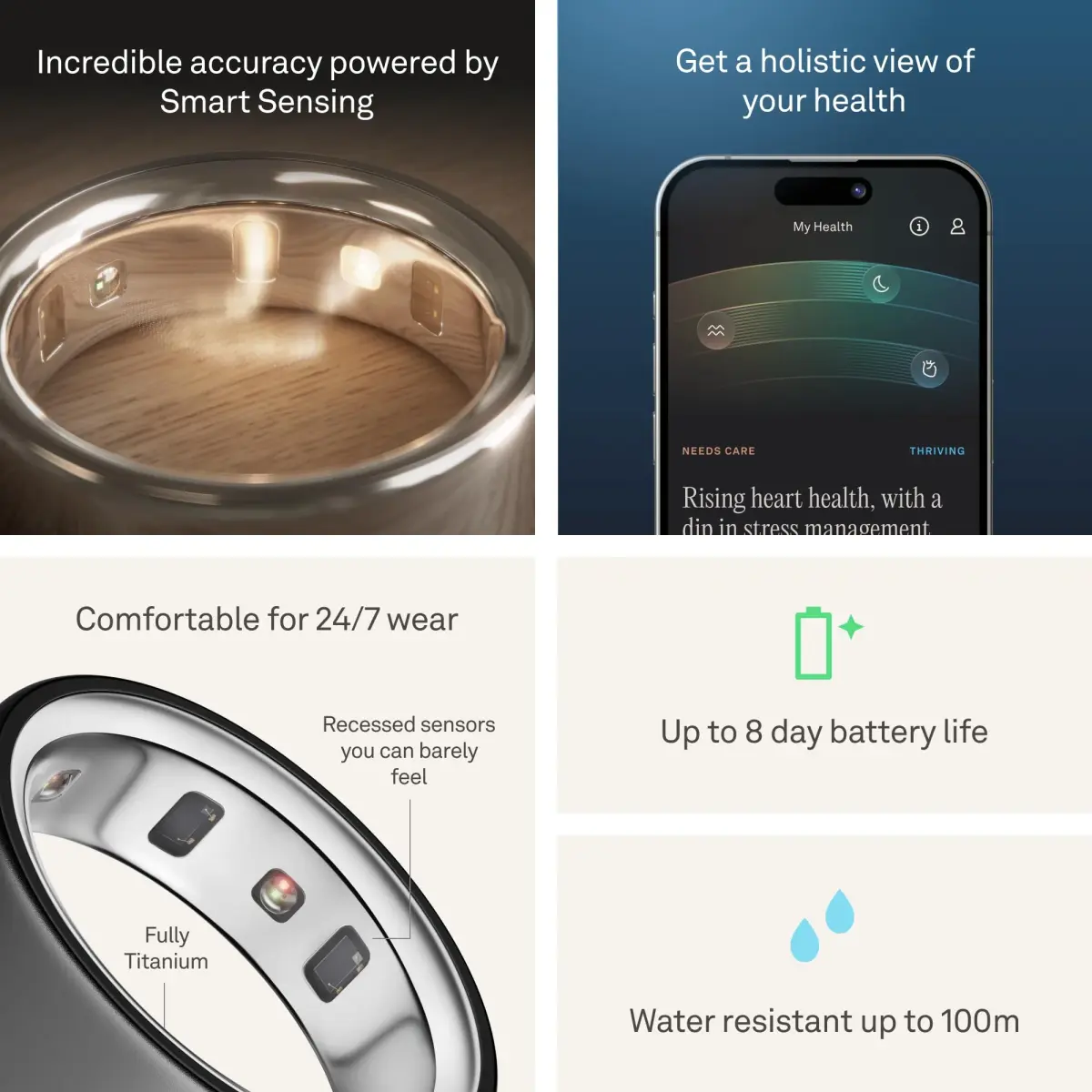 OURA Ring 4 Stealth Size 7 | Smart Ring for Sleep, Activity, Women’s Health, AI Advisor - view 4