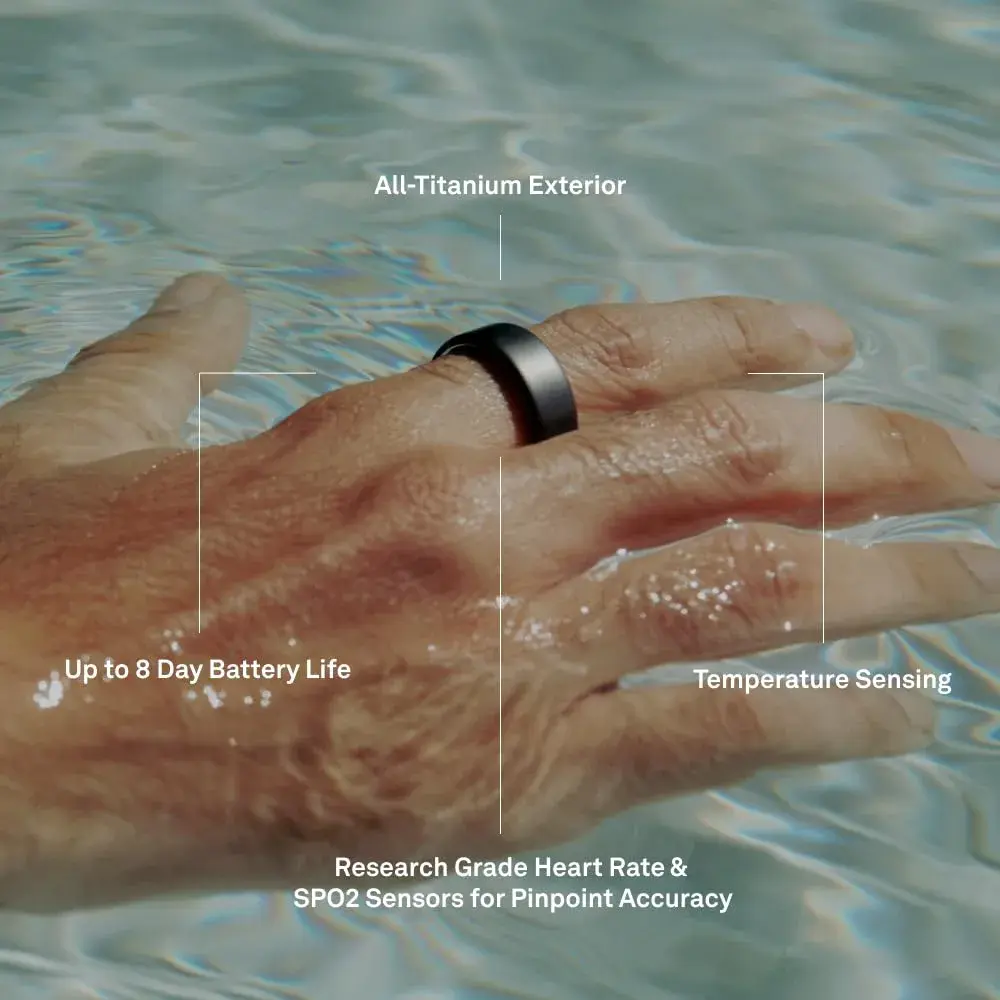 OURA Ring 4 Stealth Size 7 | Smart Ring for Sleep, Activity, Women’s Health, AI Advisor - view 5