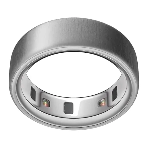 Oura Ring 4 Smart Ring Brushed Silver Size 8 | Accurate Health Tracking for Women & Men - main product image