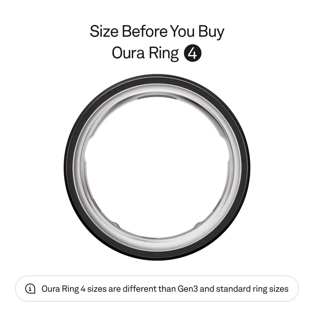 Oura Ring 4 Smart Ring Black Size 5 | Accurate Sleep & Health Tracking - view 2