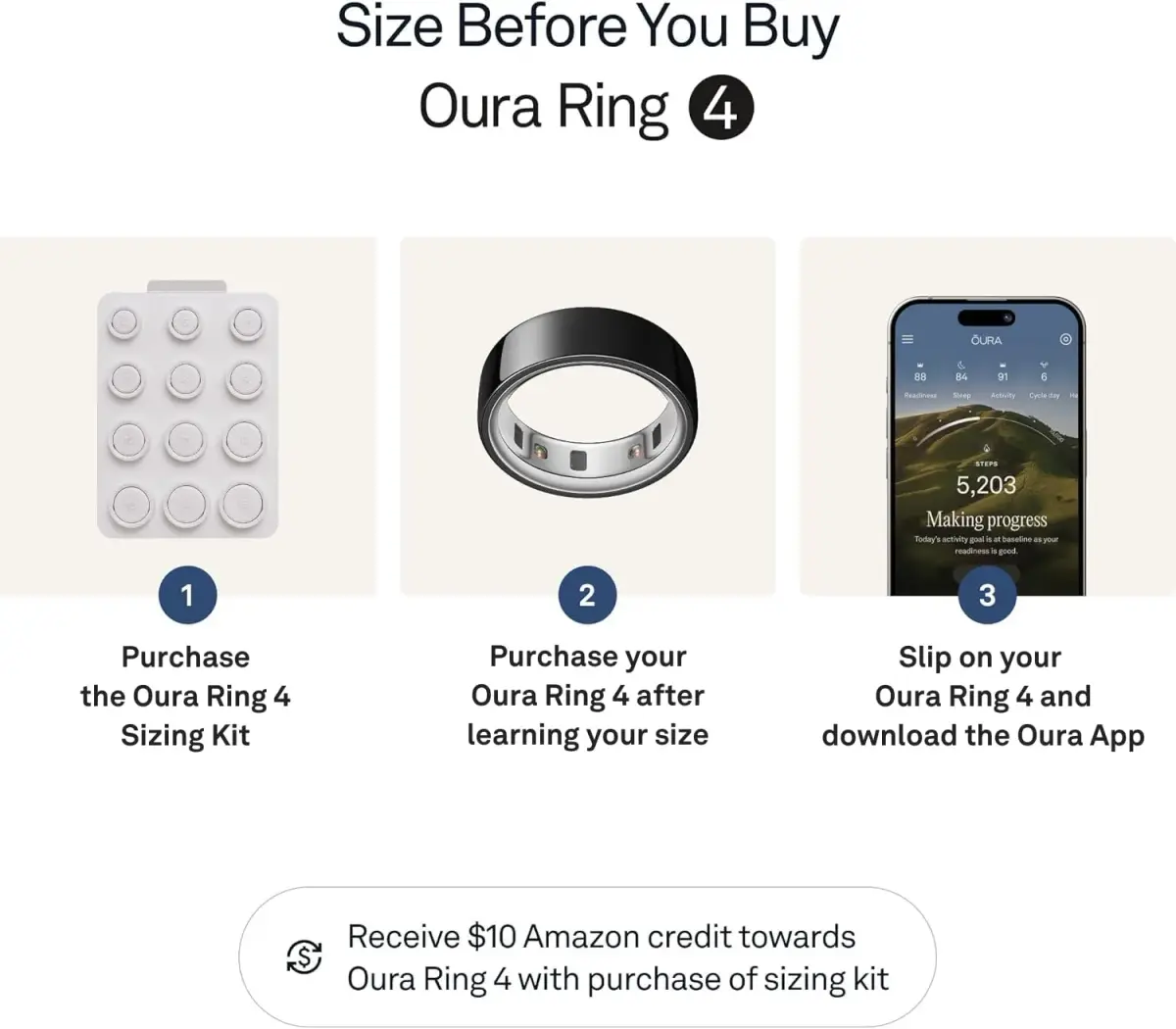 Oura Ring 4 Smart Ring Black Size 5 | Accurate Sleep & Health Tracking - view 3