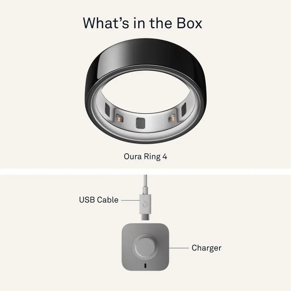 Oura Ring 4 Smart Ring Black Size 5 | Accurate Sleep & Health Tracking - view 9