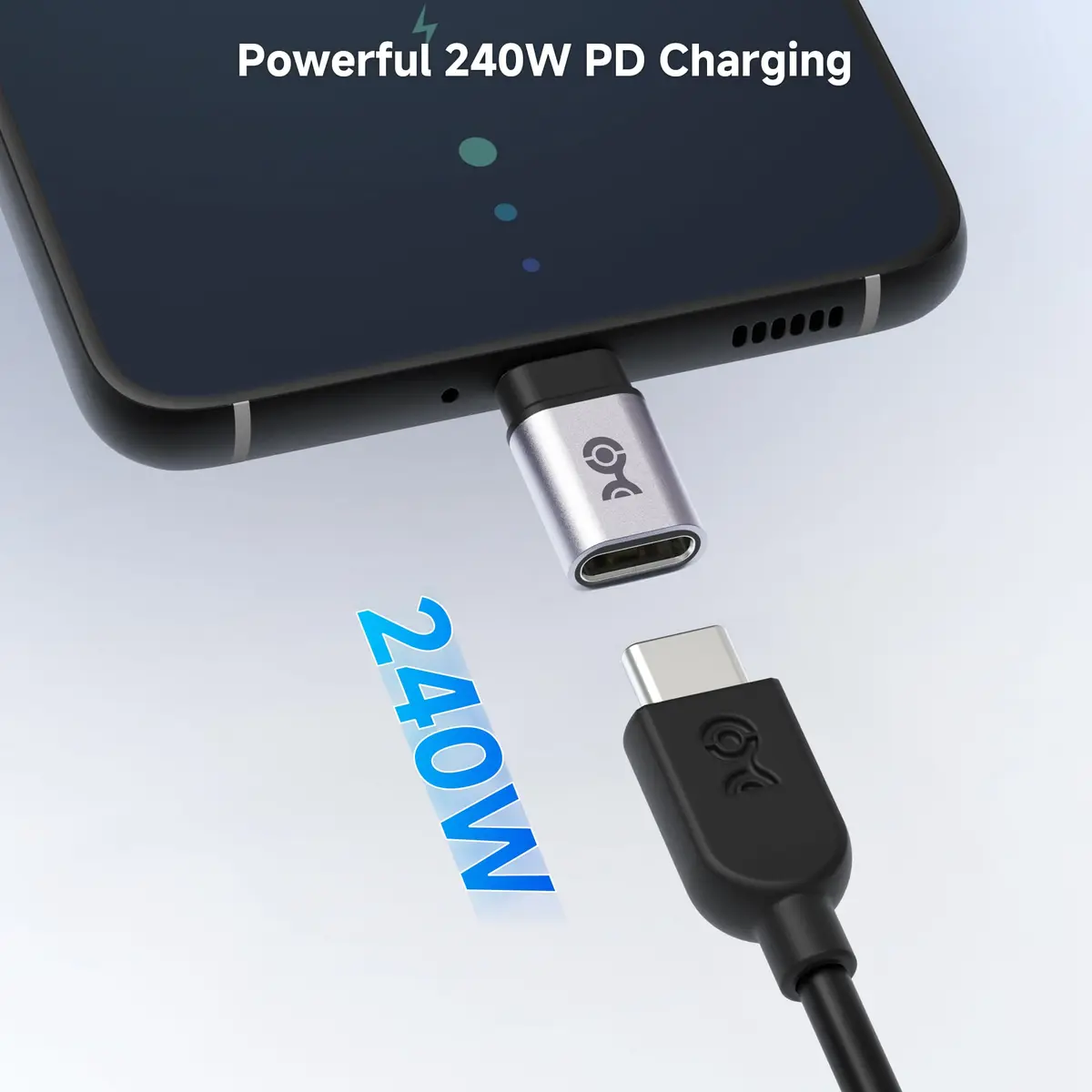 Cable Matters USB C Extender Adapter 2-Pack | 40Gbps Data, 240W PD, Compact Design - view 3