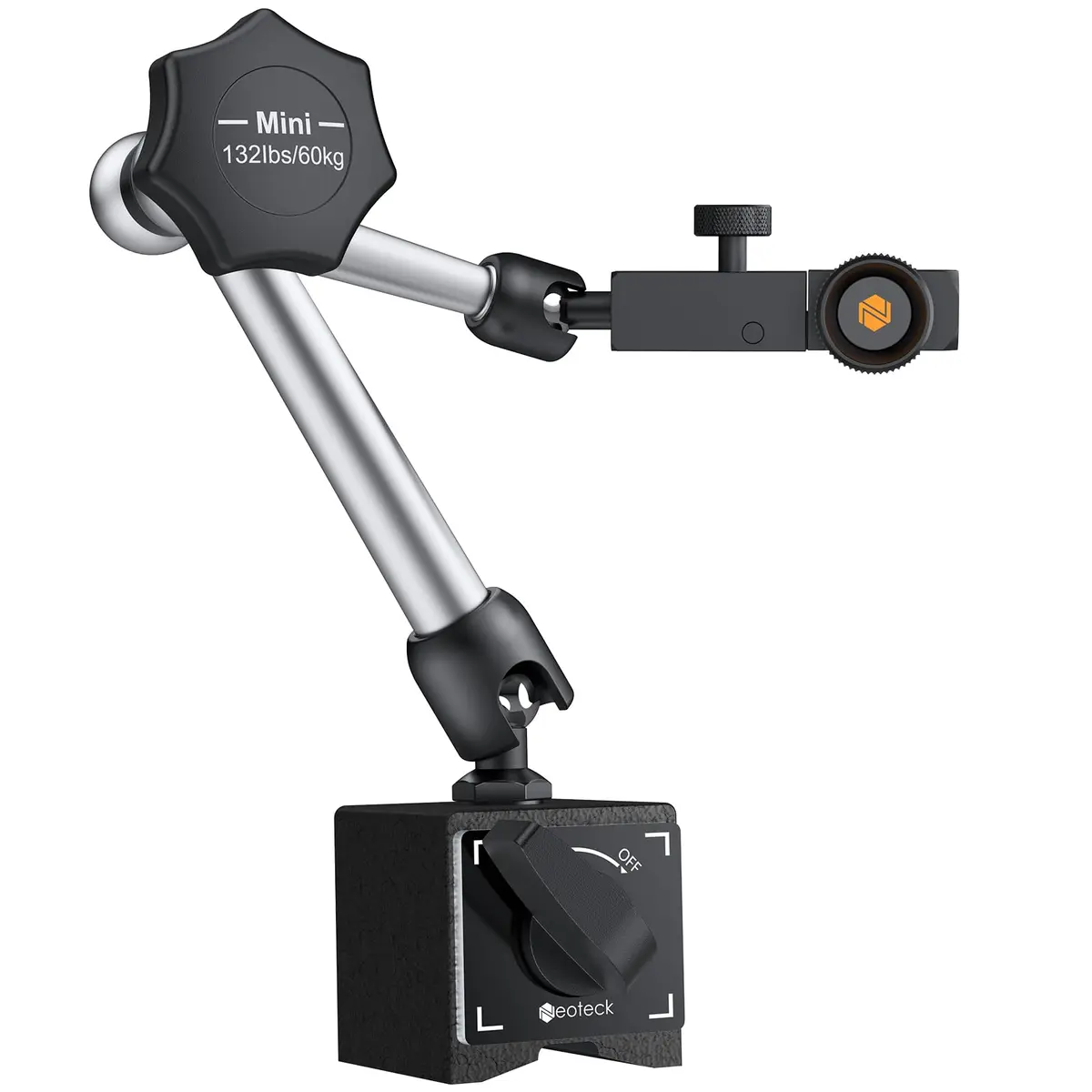 Neoteck Magnetic Base for Dial Indicator 60kg Steel | Precise, Adjustable & Stable (70-120 chars) - main product image