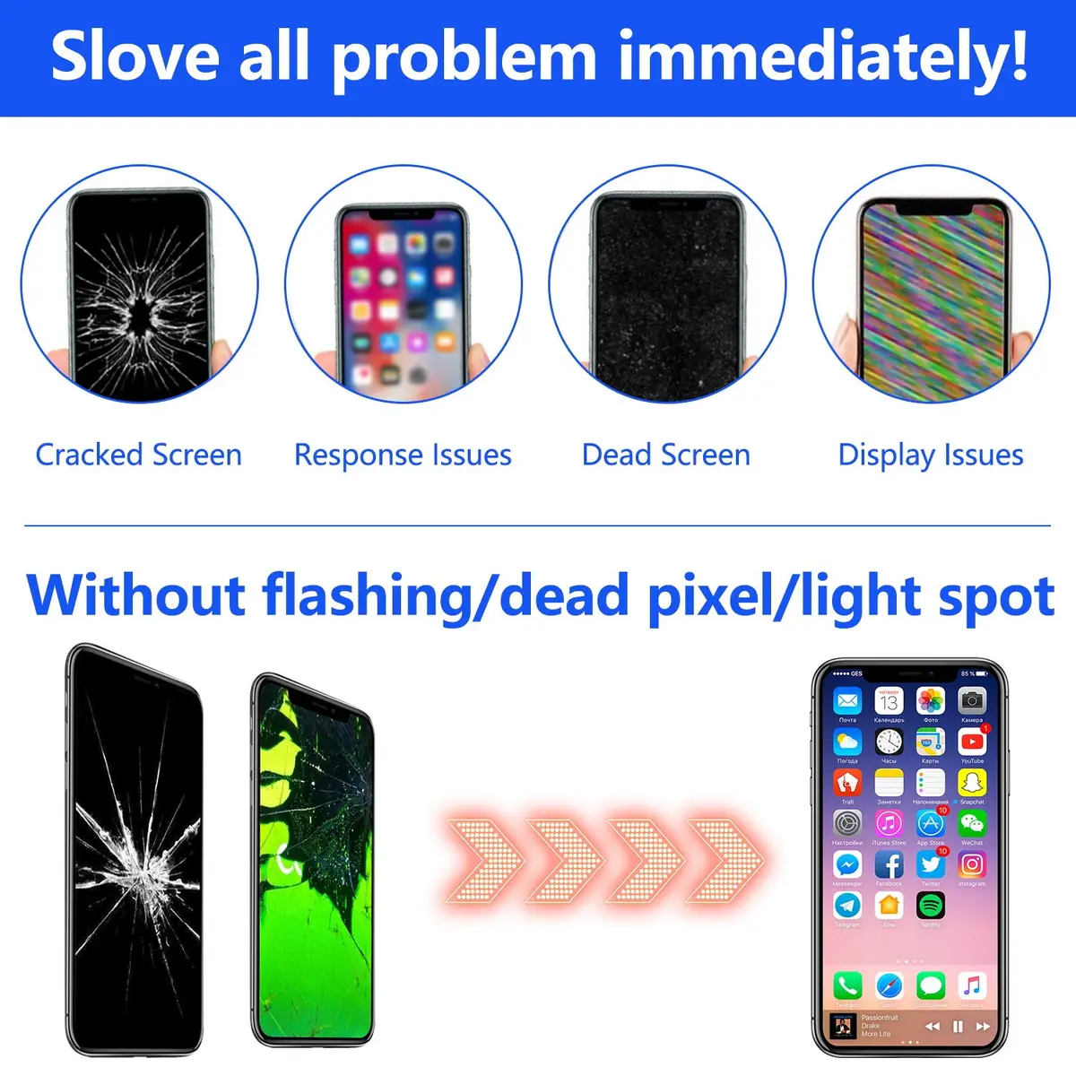 Diykitpl iPhone 12 Pro Max Screen Replacement 6.7 Inch | High Brightness & Sensitive Touch - view 5