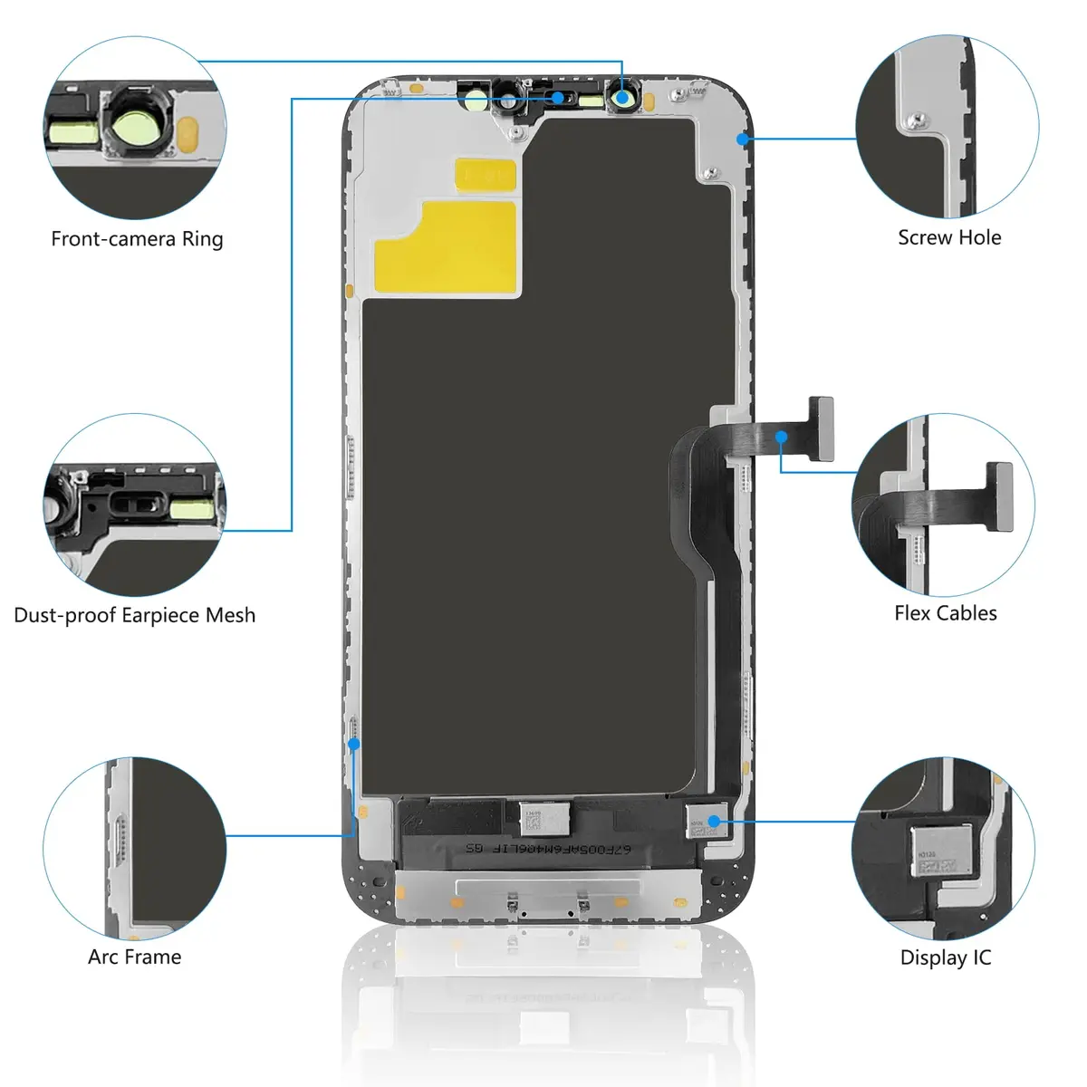 Diykitpl iPhone 12 Pro Max Screen Replacement 6.7 Inch | High Brightness & Sensitive Touch - view 2