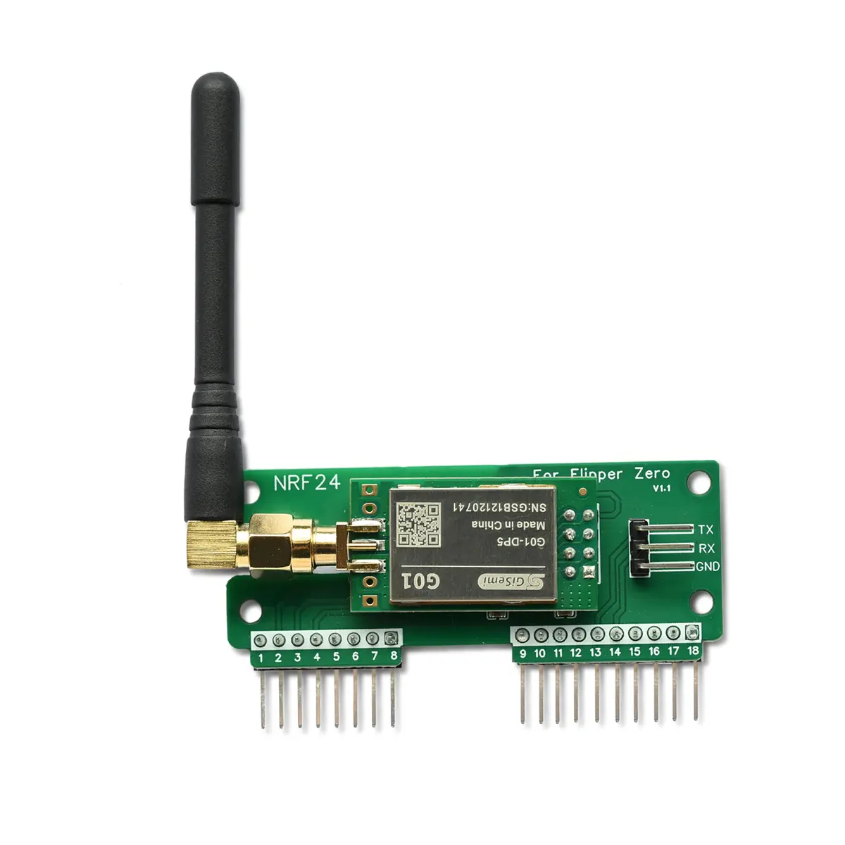 PINGEQUA NRF24 Module for Flipper Zero | Si24R1 Wireless IoT Education Module (30g) - view 5