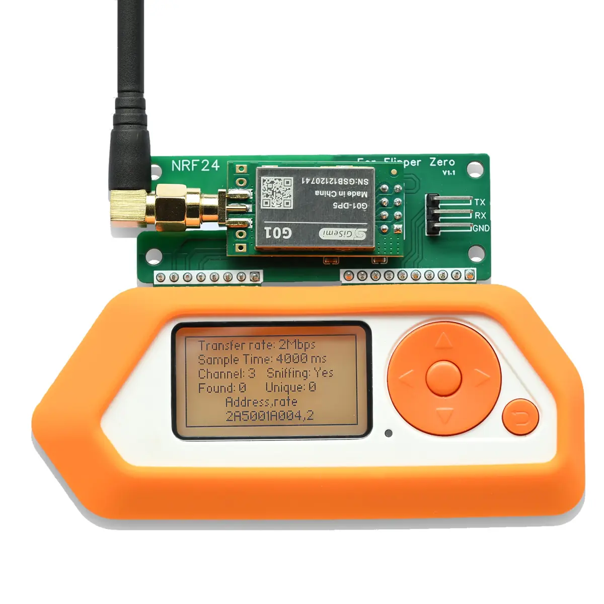 PINGEQUA NRF24 Module for Flipper Zero | Si24R1 Wireless IoT Education Module (30g) - view 2