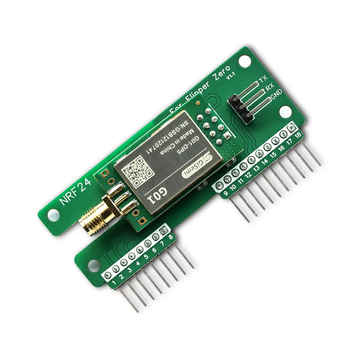 PINGEQUA NRF24 Module for Flipper Zero | Si24R1 Wireless IoT Education Module (30g) - view 3