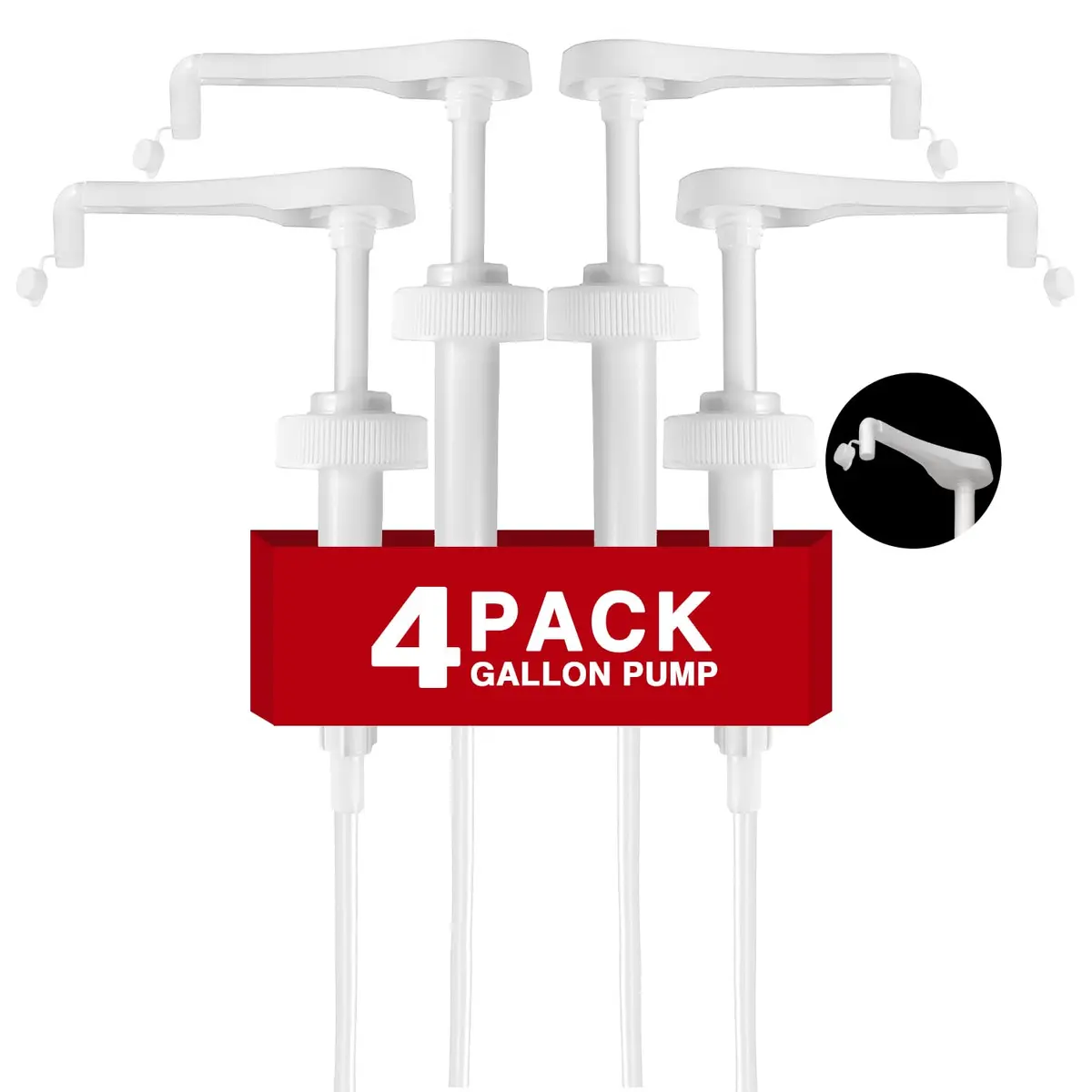 DupakSYS 4Pcs 38-400 Leak Proof Gallon Jug Syrup Pump Dispenser | Fits 1 Gallon Bottles - main product image