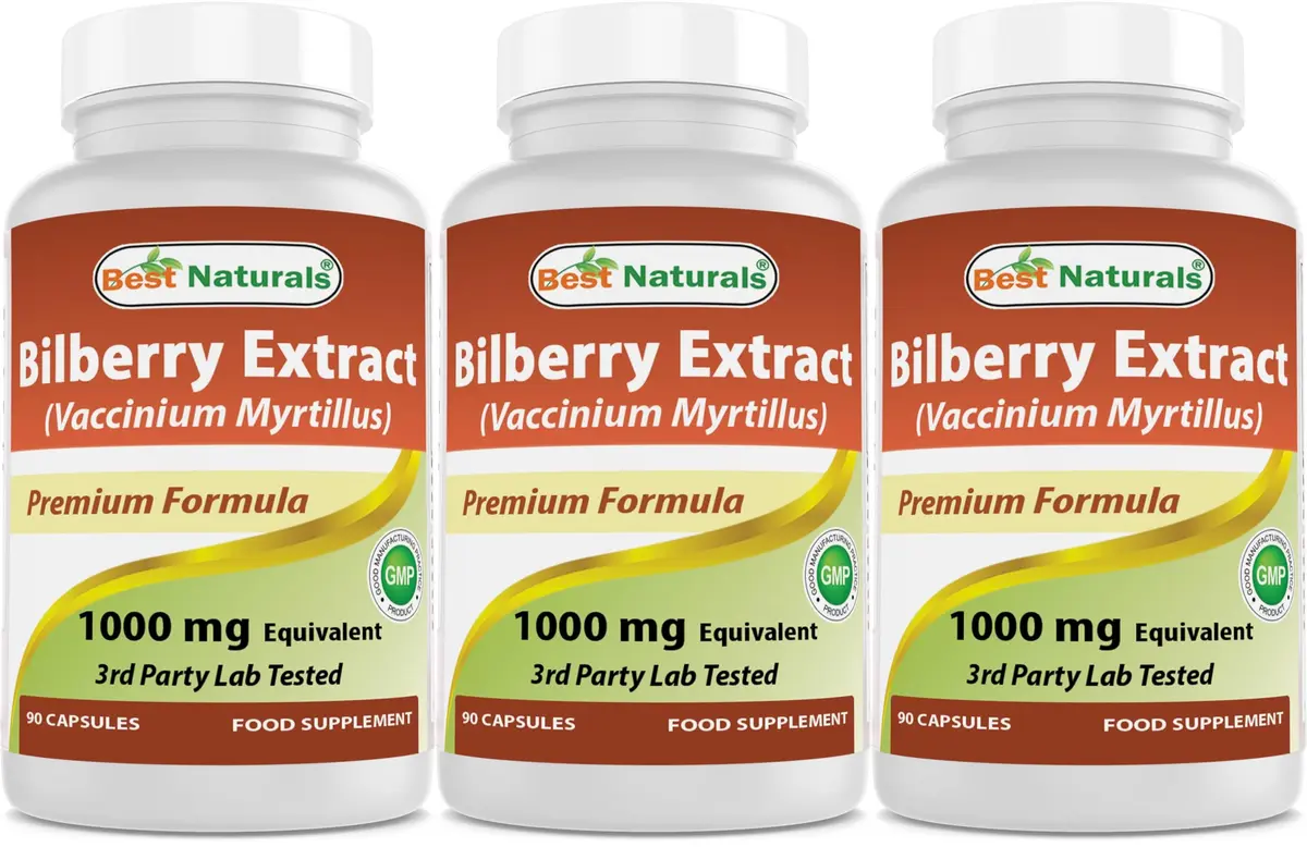 Best Naturals Bilberry 1000 Mg 270 Capsules | Supports Eye & Circulatory Health - main product image
