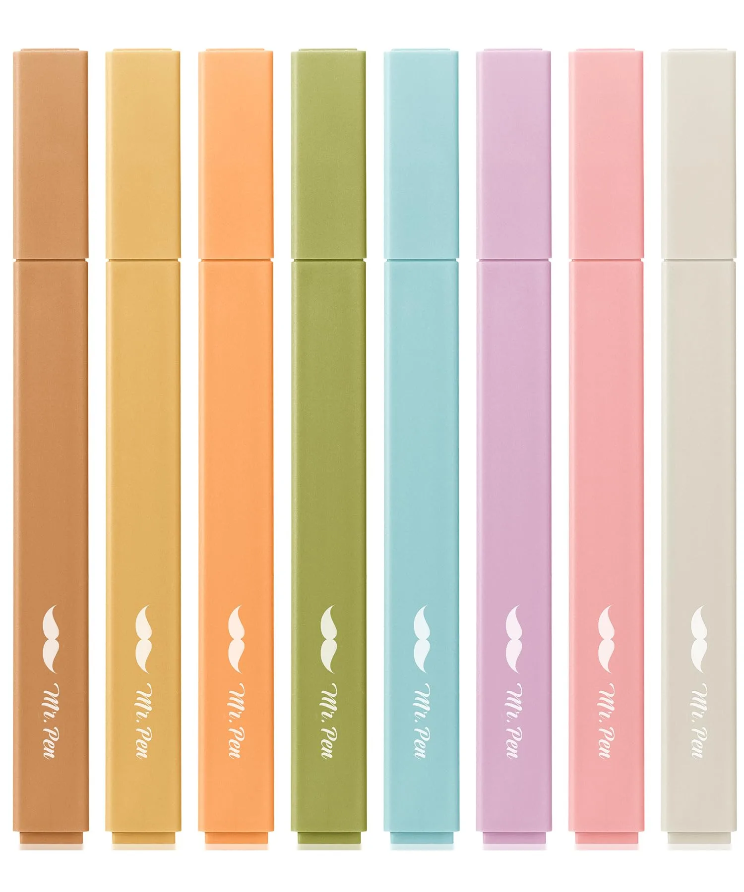 Mr. Pen Aesthetic Highlighters No Bleed, 8 Pack, Moss Garden Colors | Smooth Ink Flow for Journaling & Study - main product image