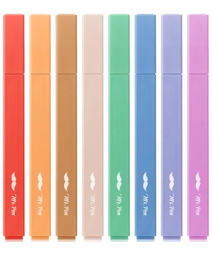 Mr. Pen Aesthetic Highlighters Rainbow Rangers 8 Pack | Smooth Ink Flow for Journaling - main product image