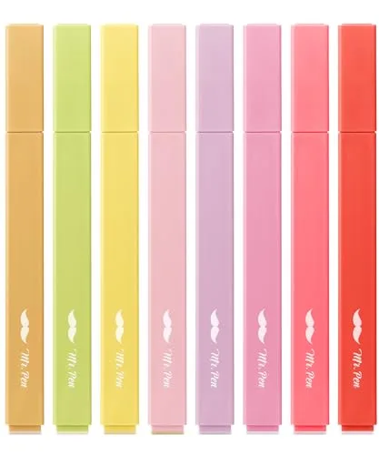 Mr. Pen Aesthetic Highlighters No Bleed, 8 Pack Summer Morning Colors | Smooth Ink Flow for Journaling - main product image