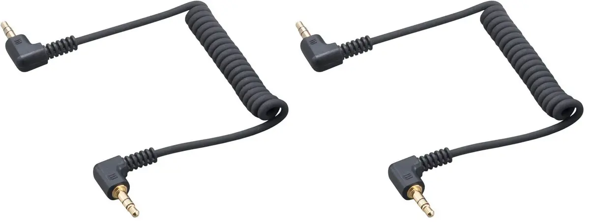 Zoom SMC-1 Stereo Mini Cable for DSLR Camera | 3.5mm TRS to TRS, Pack of 2, 0.61m (2ft), Black - main product image