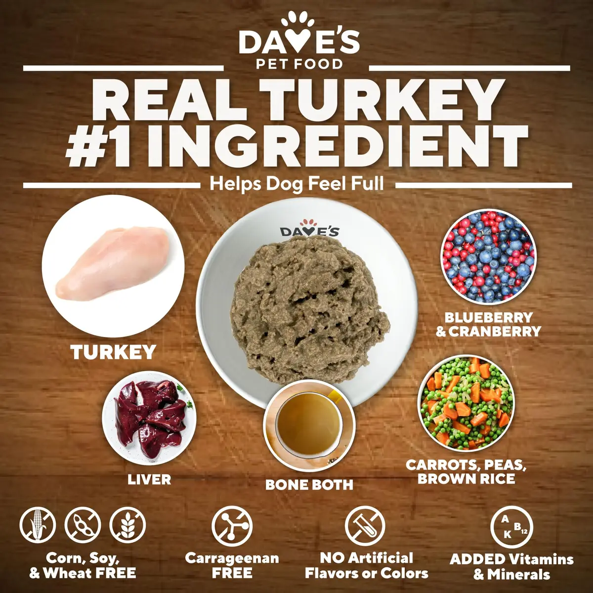 Dave's Pet Food Weight Management Dog Food, Turkey & Vegetables, 13.2 oz | Supports Weight Loss & Energy - view 6