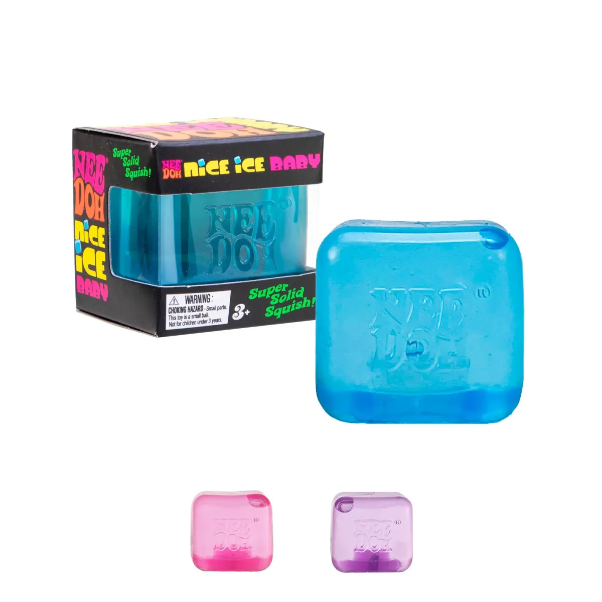 Schylling NeeDoh Nice Ice Baby Sensory Squeeze Toy 3.18 cm (1.25" Cube) | Non-Toxic TPR - main product image