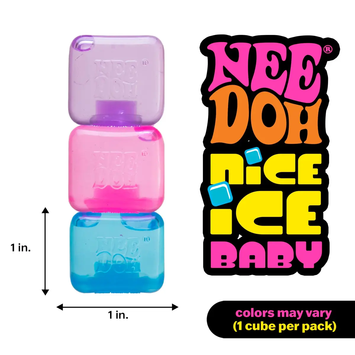 Schylling NeeDoh Nice Ice Baby Sensory Squeeze Toy 3.18 cm (1.25" Cube) | Non-Toxic TPR - view 5