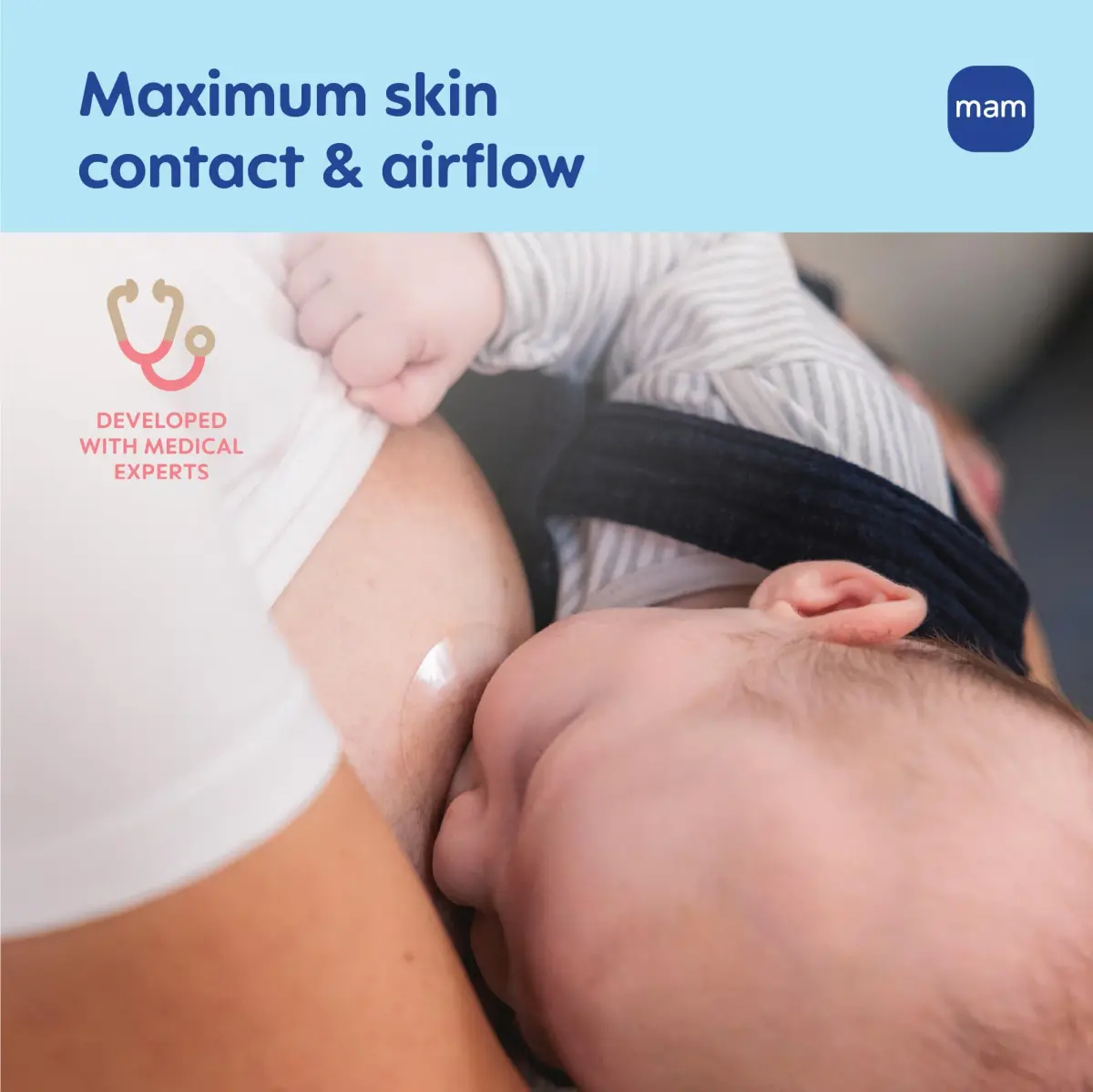 MAM Nipple Shields for Breastfeeding Medium 20mm 2 Pack | Developed with Lactation Experts for Latch Assistance - view 5