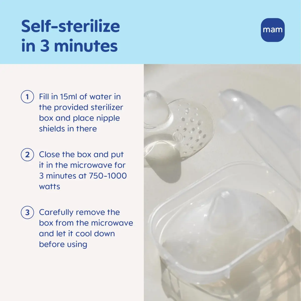MAM Nipple Shields for Breastfeeding Medium 20mm 2 Pack | Developed with Lactation Experts for Latch Assistance - view 4