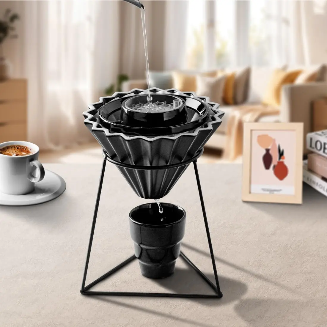 CAFEMASY Pour Over Coffee Drip Assist - V60 & Cone Coffee Filter Accessories for Even Brewing - view 6