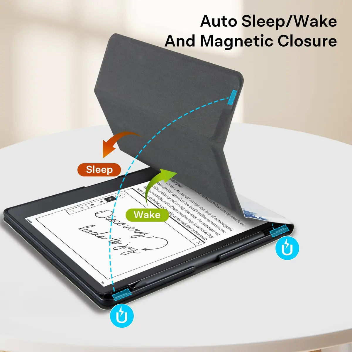 CoBak PU Leather Case for Tablet Reader 10.2" (2022/2024) with Pen Holder | Auto Sleep Wake, Heavy Duty Protection - view 5