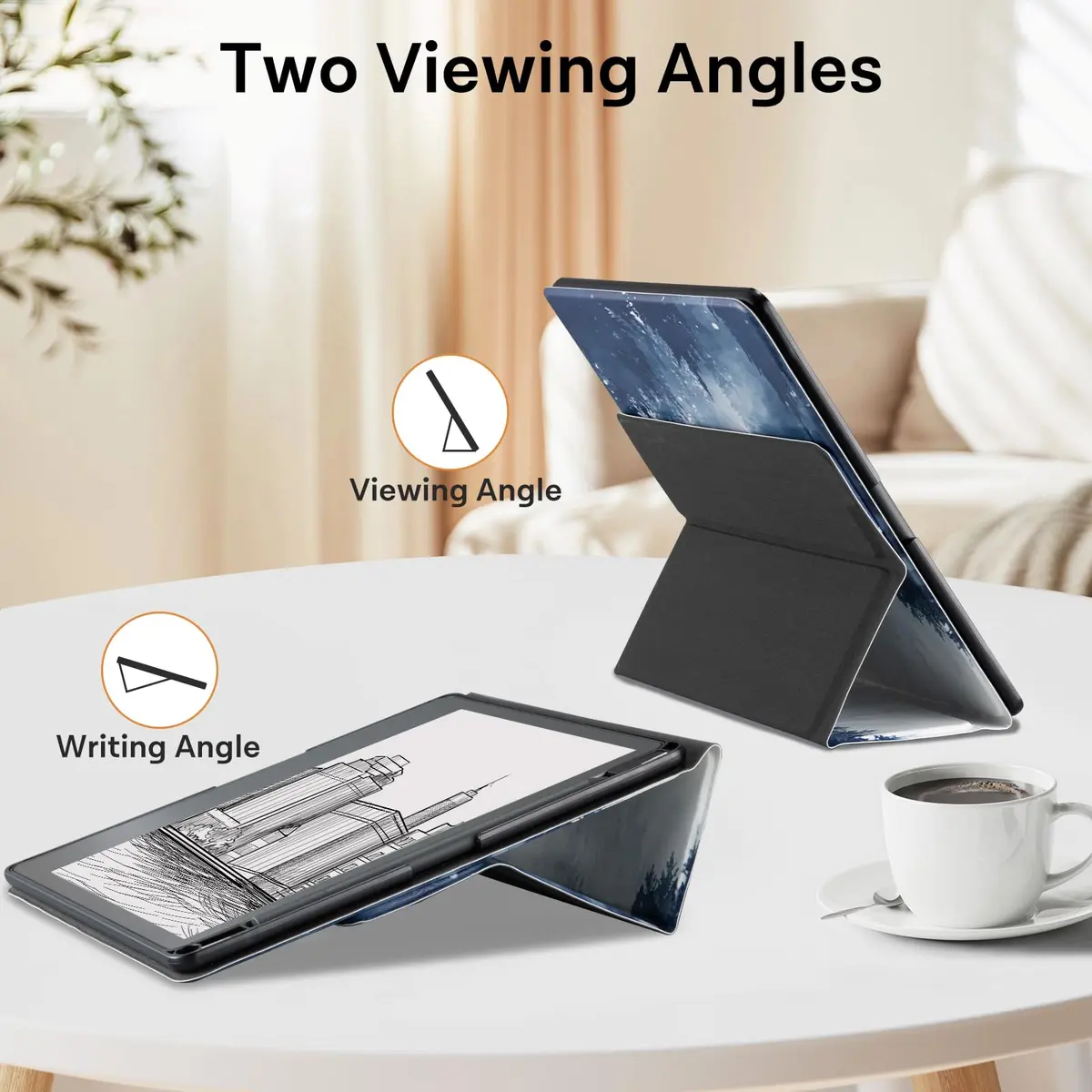 CoBak PU Leather Case for Tablet Reader 10.2" (2022/2024) with Pen Holder | Auto Sleep Wake, Heavy Duty Protection - view 2