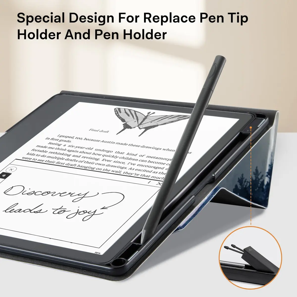 CoBak PU Leather Case for Tablet Reader 10.2" (2022/2024) with Pen Holder | Auto Sleep Wake, Heavy Duty Protection - view 3