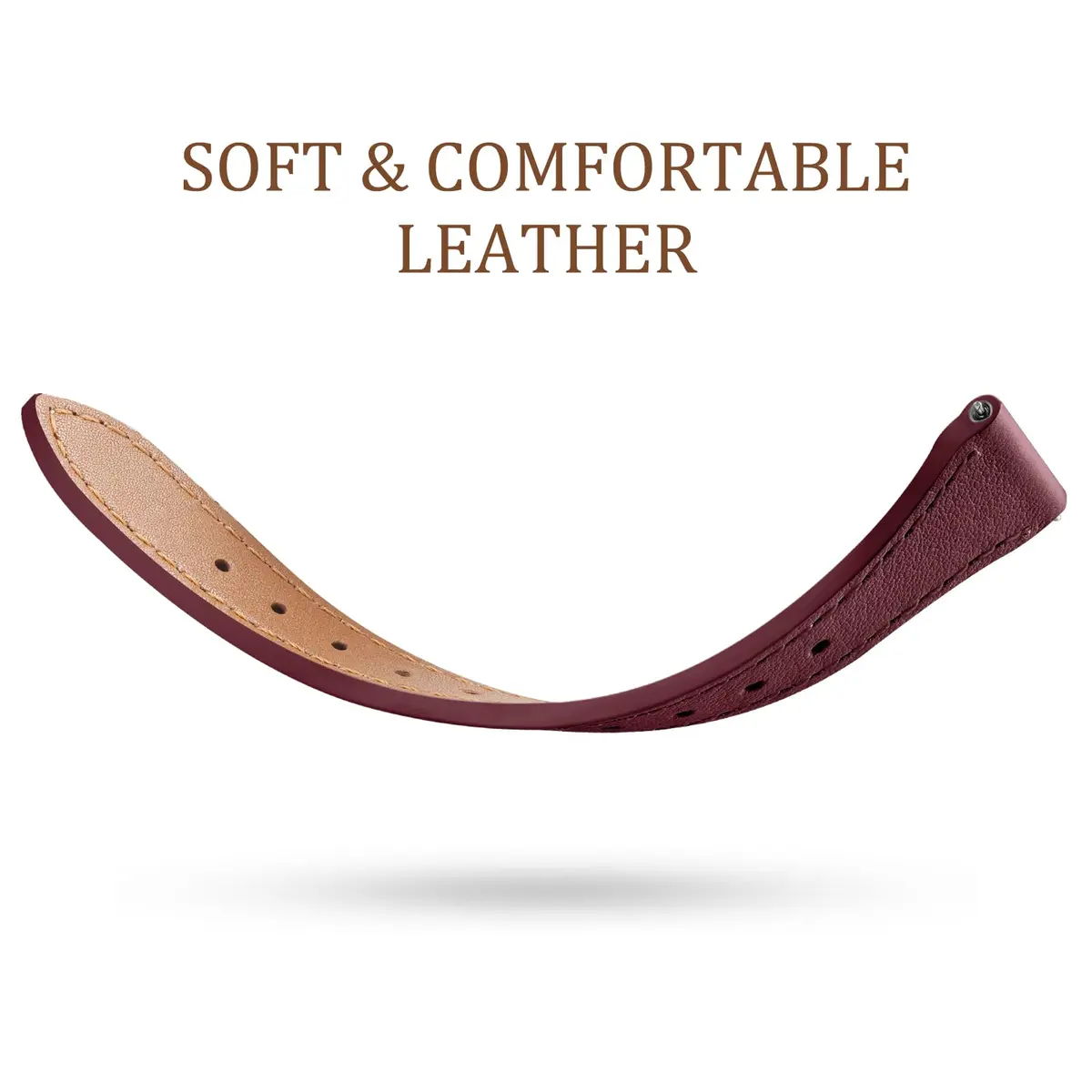 GEAK Slim Leather Band Compatible with Galaxy Watch 7/6/5/4/Active 2 | Genuine Leather, 20mm, Quick Release - view 3