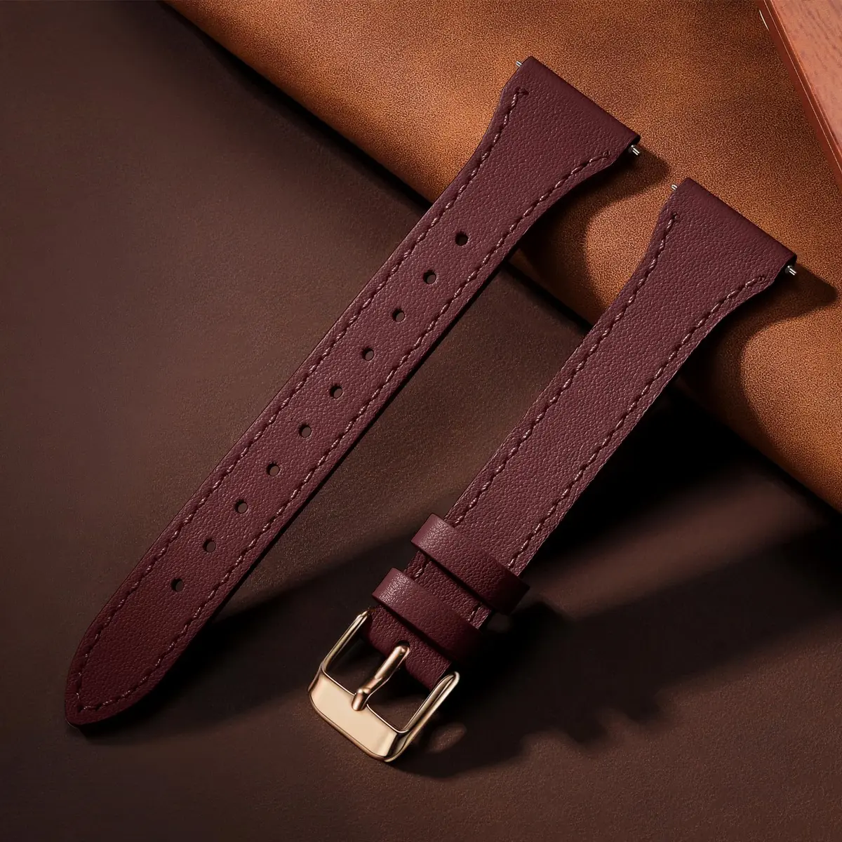 GEAK Slim Leather Band Compatible with Galaxy Watch 7/6/5/4/Active 2 | Genuine Leather, 20mm, Quick Release - view 4