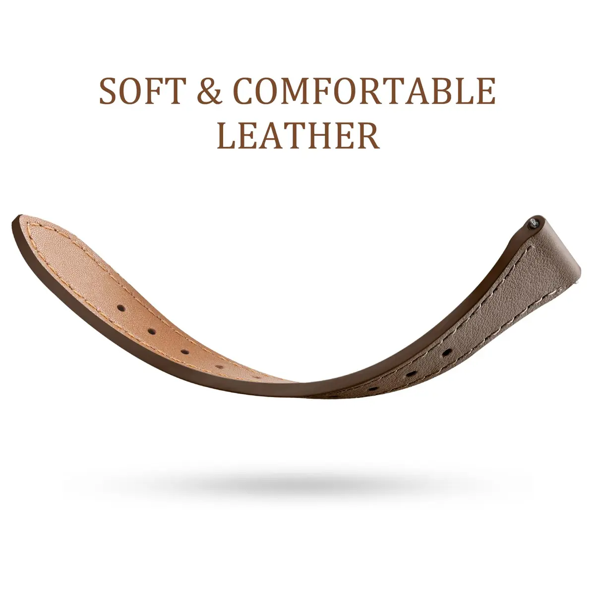 GEAK Slim Leather Band Compatible with Samsung Galaxy Watch 7/6/5/4 40mm 44mm 45mm Classic, 20mm Genuine Leather Strap with Quick Release Buckle for Women - view 3