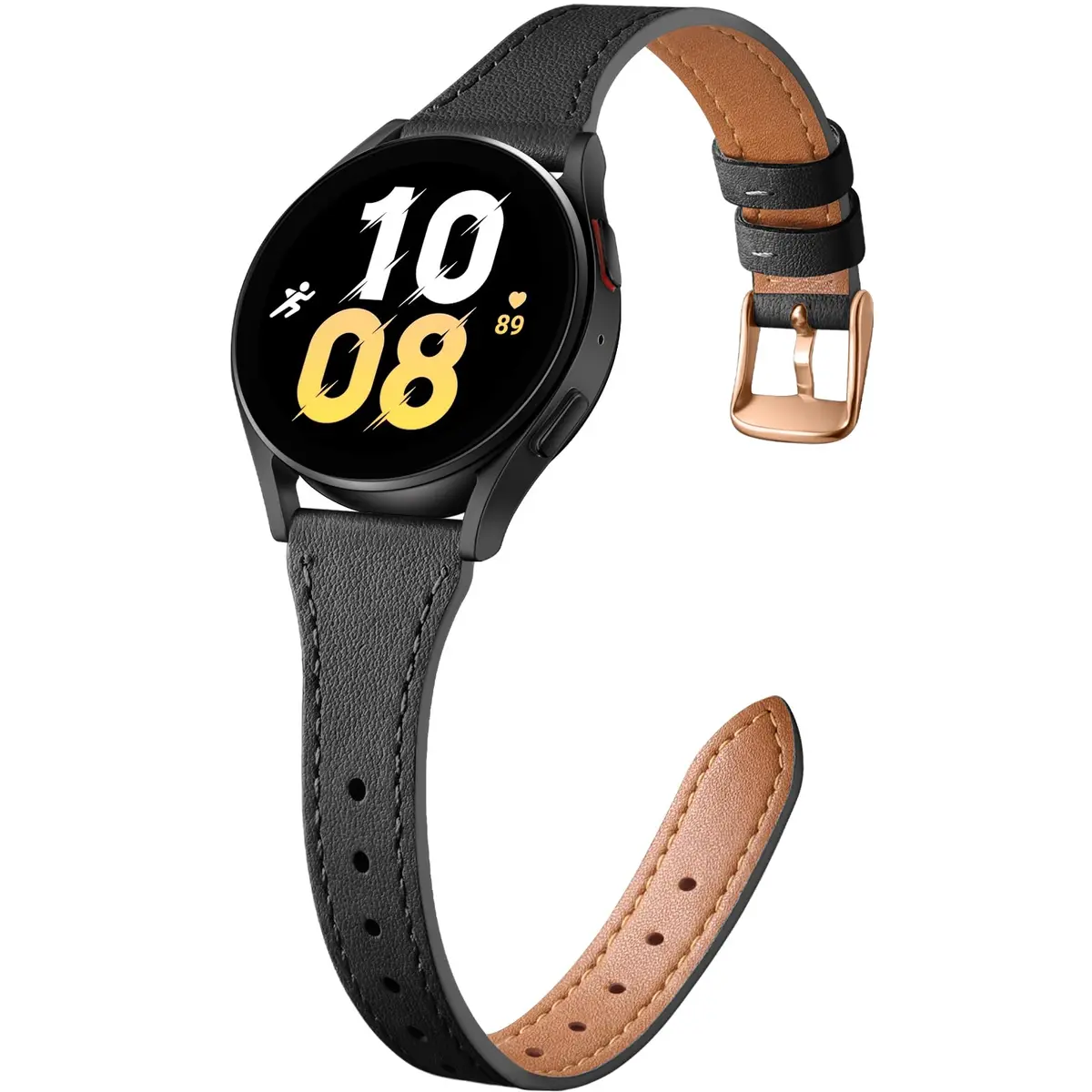 GEAK Slim Leather Band Compatible with Galaxy Watch 7/6/5/4/Active 2 40mm/44mm | Genuine Leather Strap with Quick Release - main product image