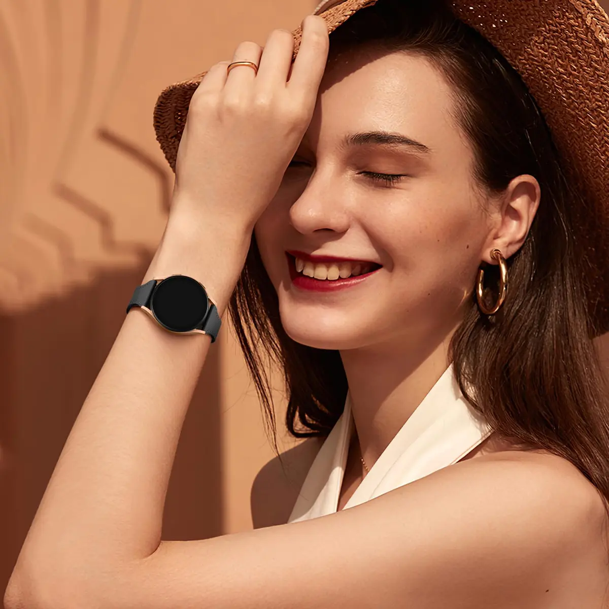 GEAK Slim Leather Band Compatible with Galaxy Watch 7/6/5/4/Active 2 40mm/44mm | Genuine Leather Strap with Quick Release - view 9