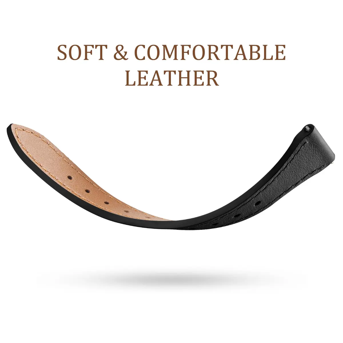 GEAK Slim Leather Band Compatible with Galaxy Watch 7/6/5/4/Active 2 40mm/44mm | Genuine Leather Strap with Quick Release - view 3