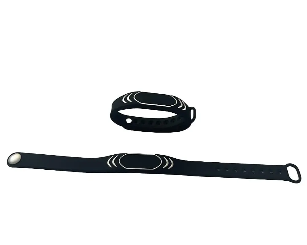 JWFKWNH 5Pcs NFC Wristband Waterproof RFID Access Control Bracelet Black | NFC Tag 13.56MHz - view 2