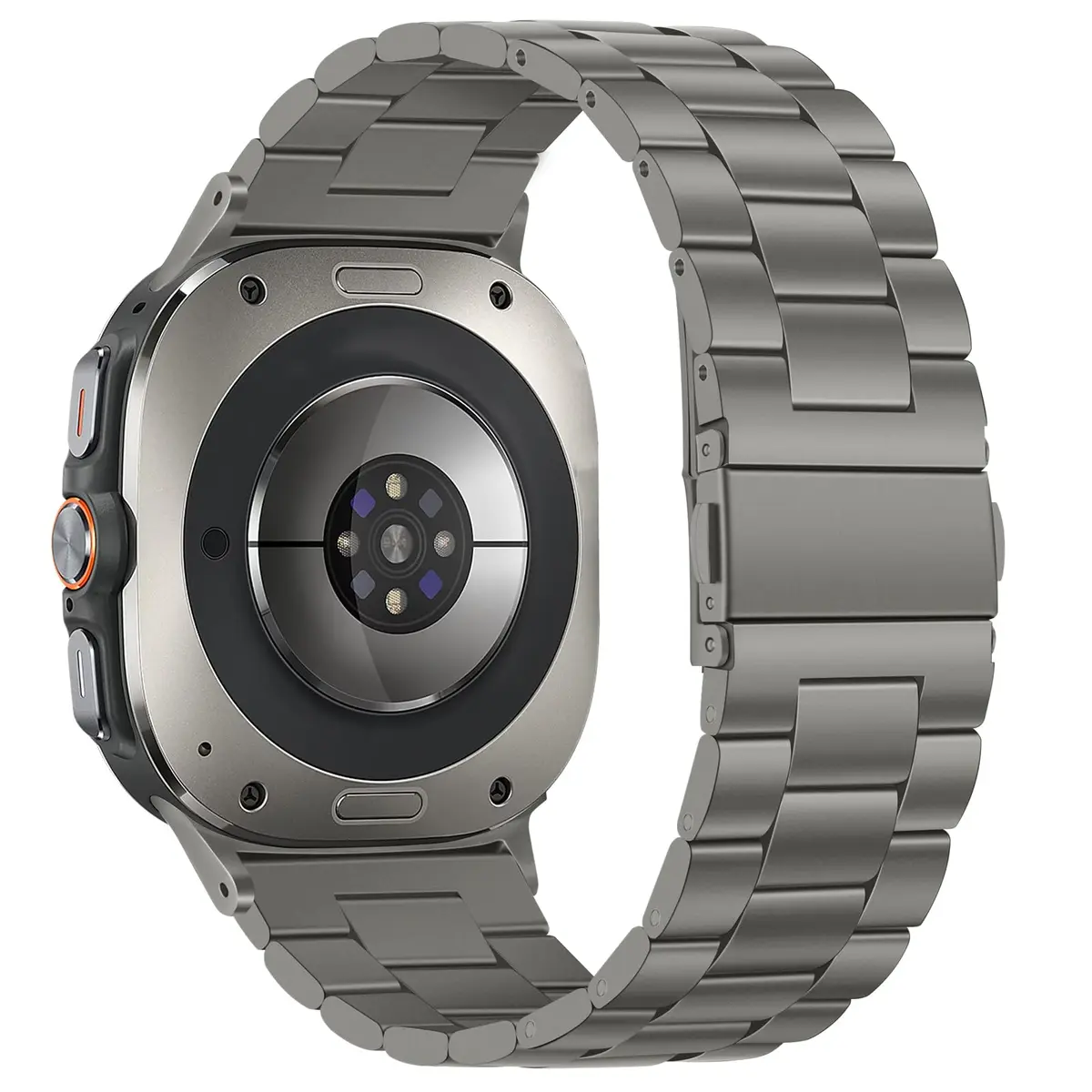 Anlinser No Gap Bands Compatible with Samsung Galaxy Watch Ultra 2/1 47mm Gray Titanium Metal Strap | Classic Style for Men & Women - view 2