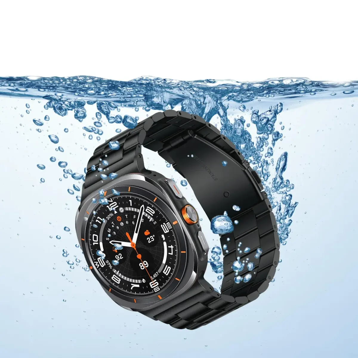Anlinser No Gap Metal Band Compatible with Samsung Galaxy Watch Ultra 2/1 47mm | Adjustable Stainless Steel Strap - view 4