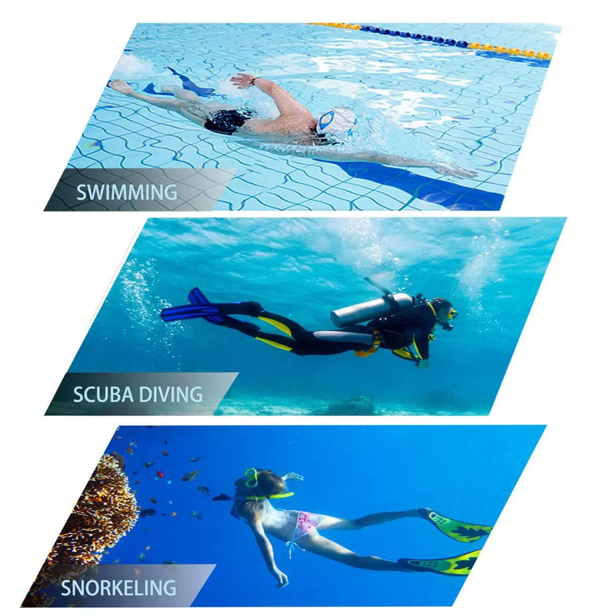 DIPUKI Snorkeling Gear for Adults | Dry Snorkel Mask Set, Wide View, Anti-Fog, Scuba Diving, Swimming Packages (0.811 Fl Oz) - view 7