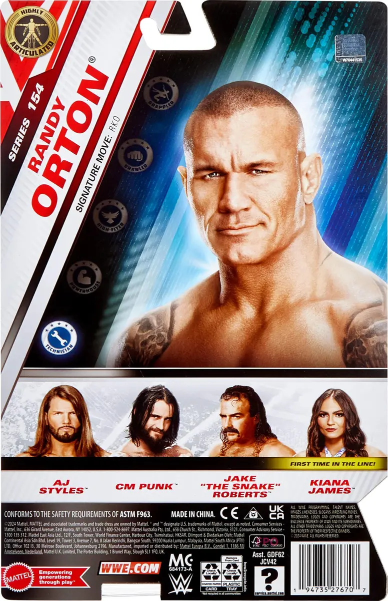 Mattel WWE Randy Orton Action Figure 6-inch | Life-Like Look & 10 Articulation Points - view 6